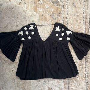 Anthropologie Embroidered Blouse